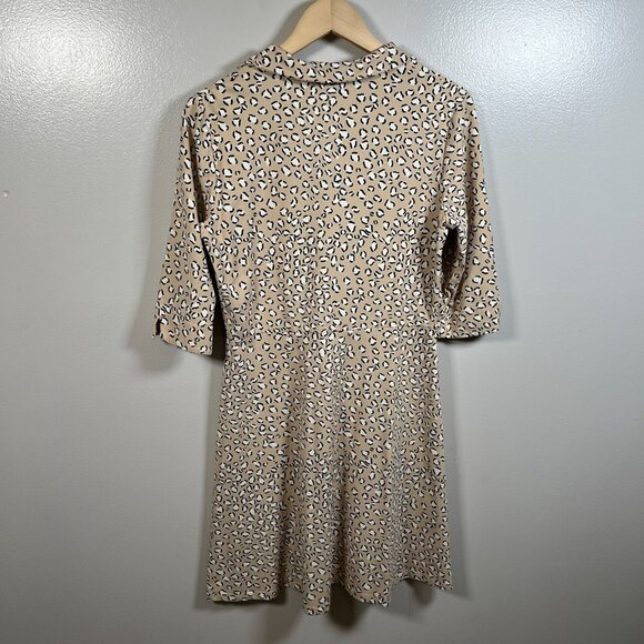 J. Mclaughlin Leopard Shirt Dress Size Medium Animal Print Catalina Cloth Work - Picture 2 of 9